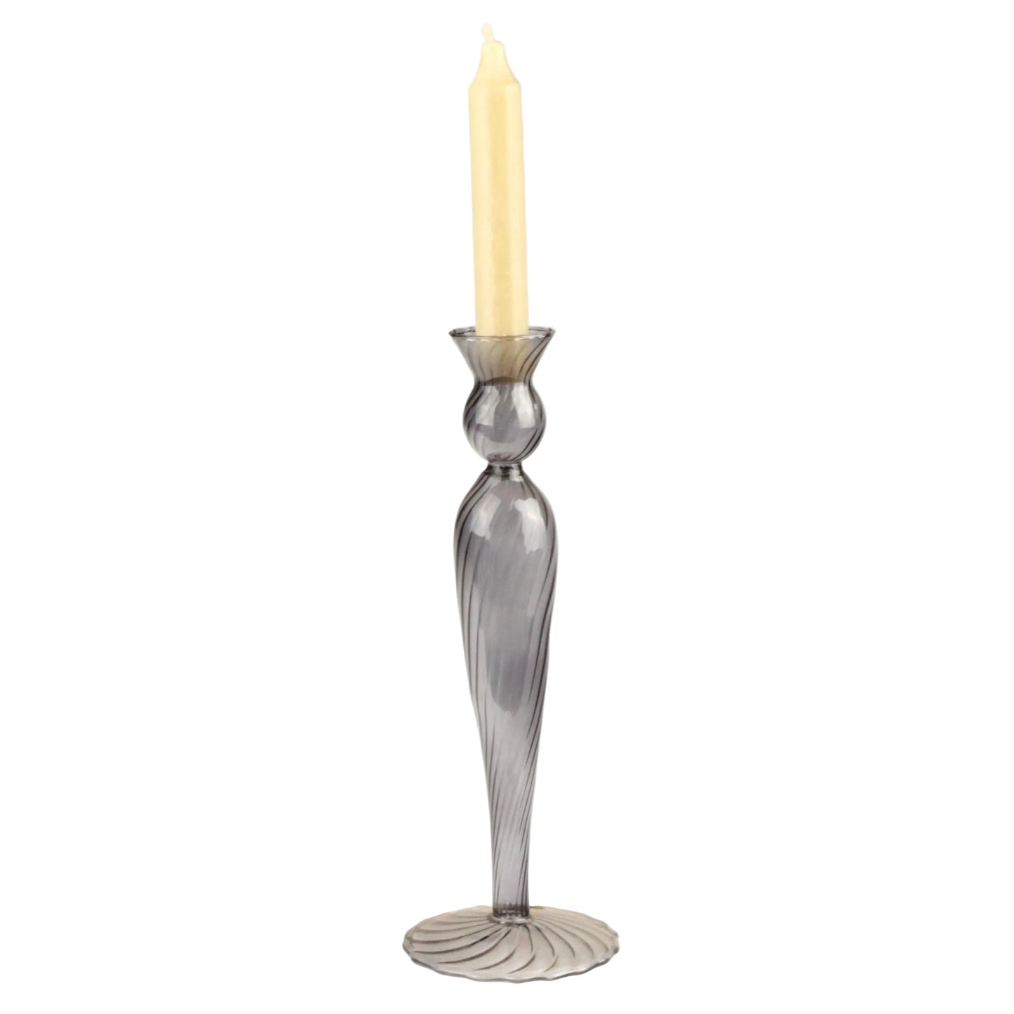Smoky Thimble Candlestick