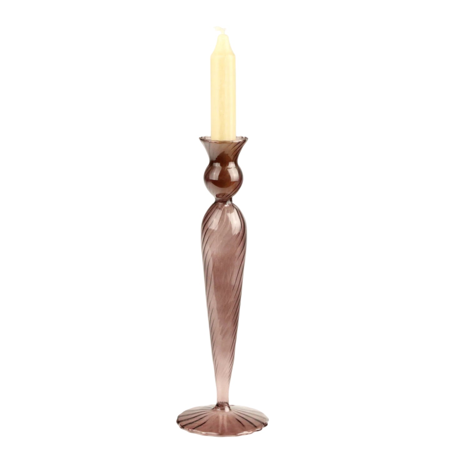 Plum Thimble Candlestick