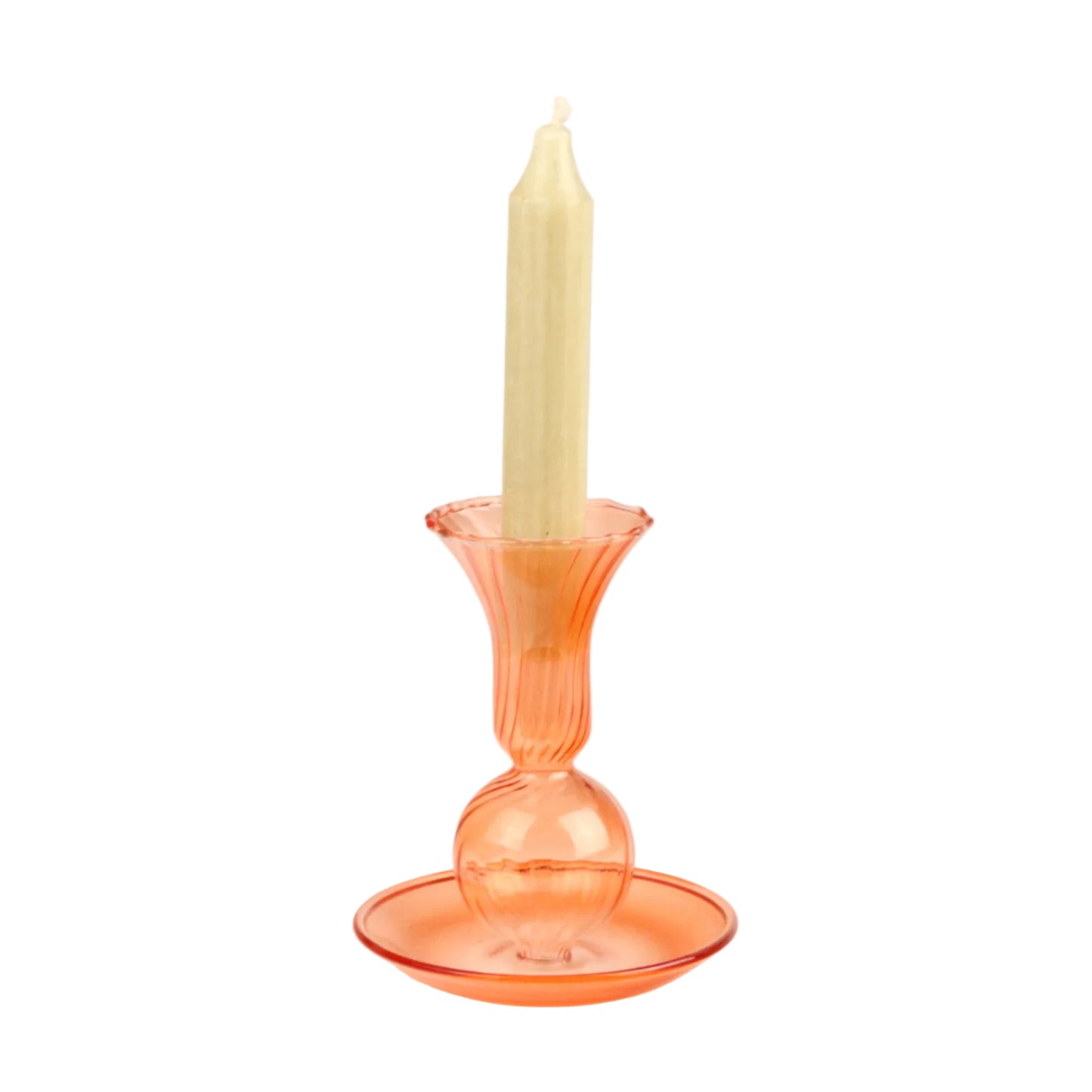 Tawny Fluted Candlestick