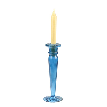 Azure Fluted Candlestick