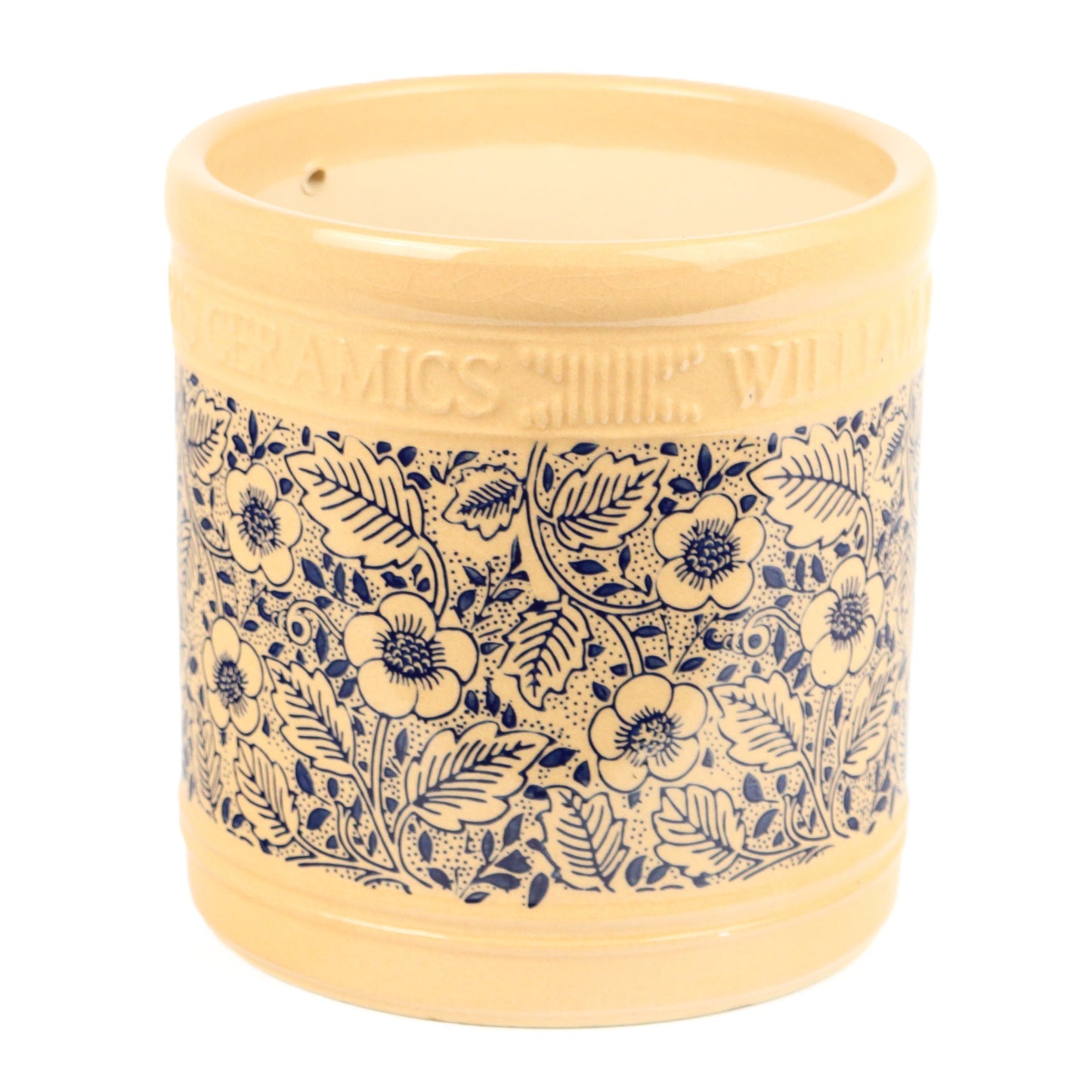William Morris Blue Floral Pot Small