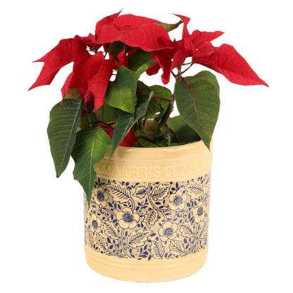 William Morris Blue Floral Pot Small