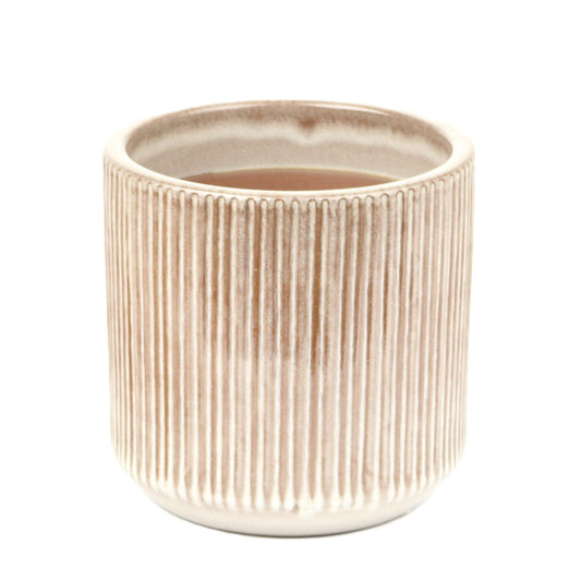 Taupe Grey Cylinder Pot Small