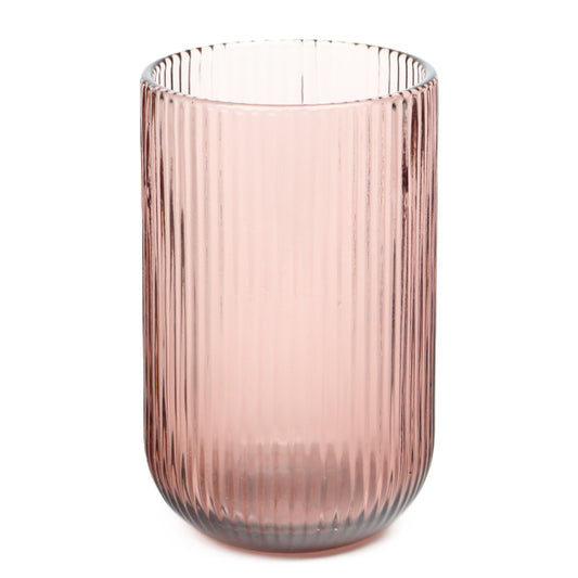Rose Fluted Glass