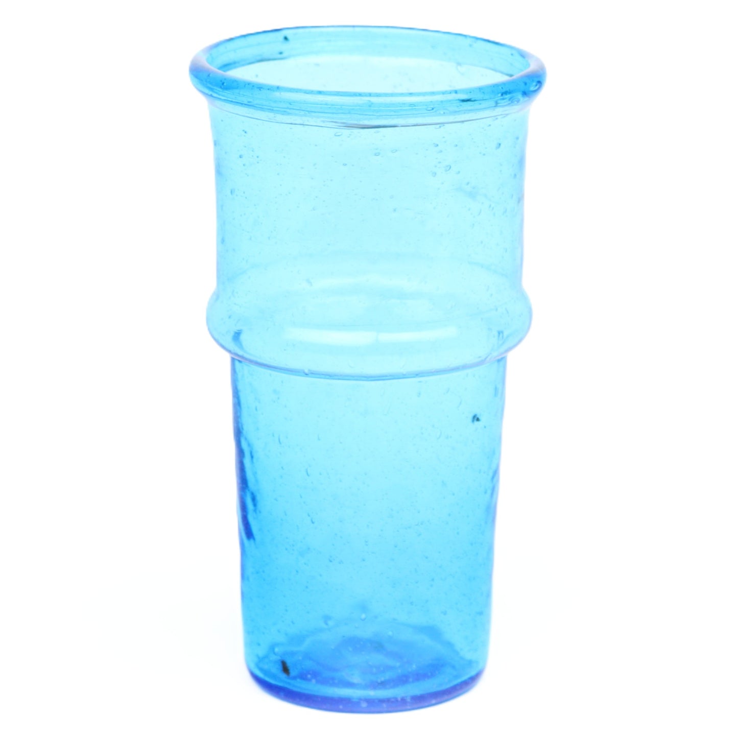 Aqua Ringed Glass