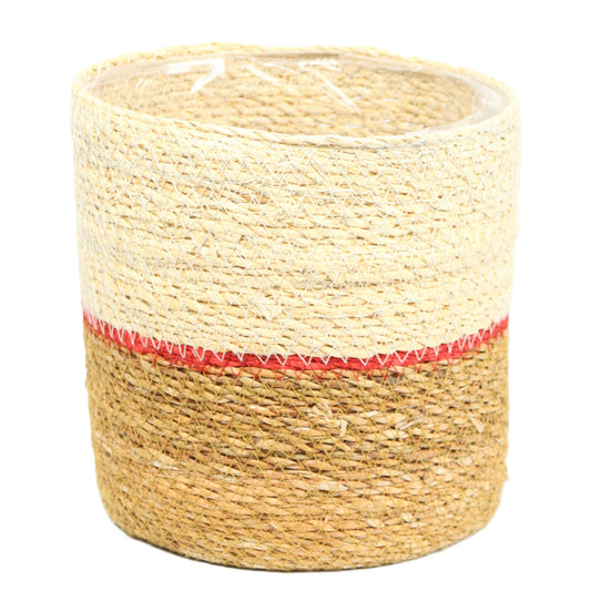 Red Stripe Basket Medium