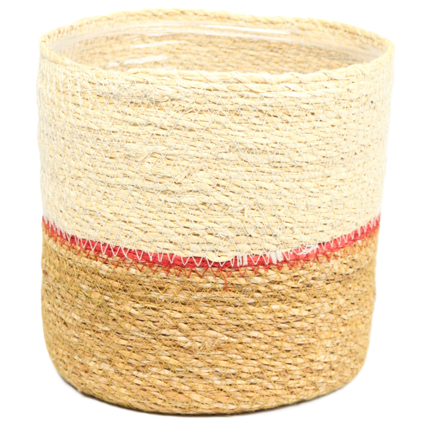 Red Stripe Basket Large