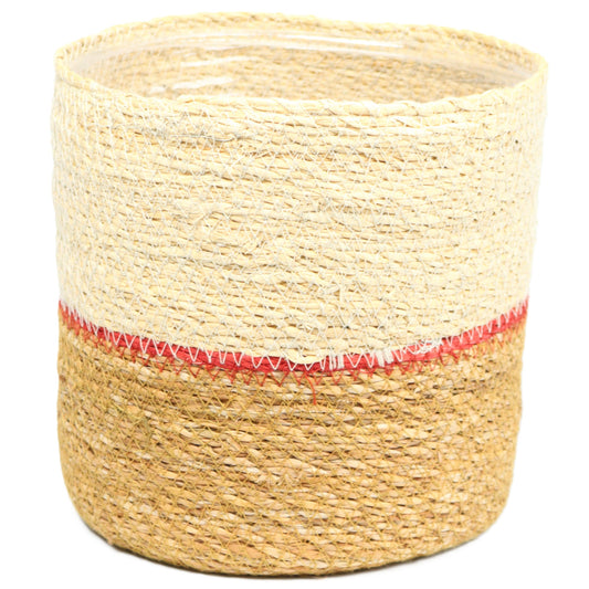 Red Stripe Basket Large