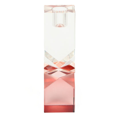 Clear Rose Geometric Candlestick