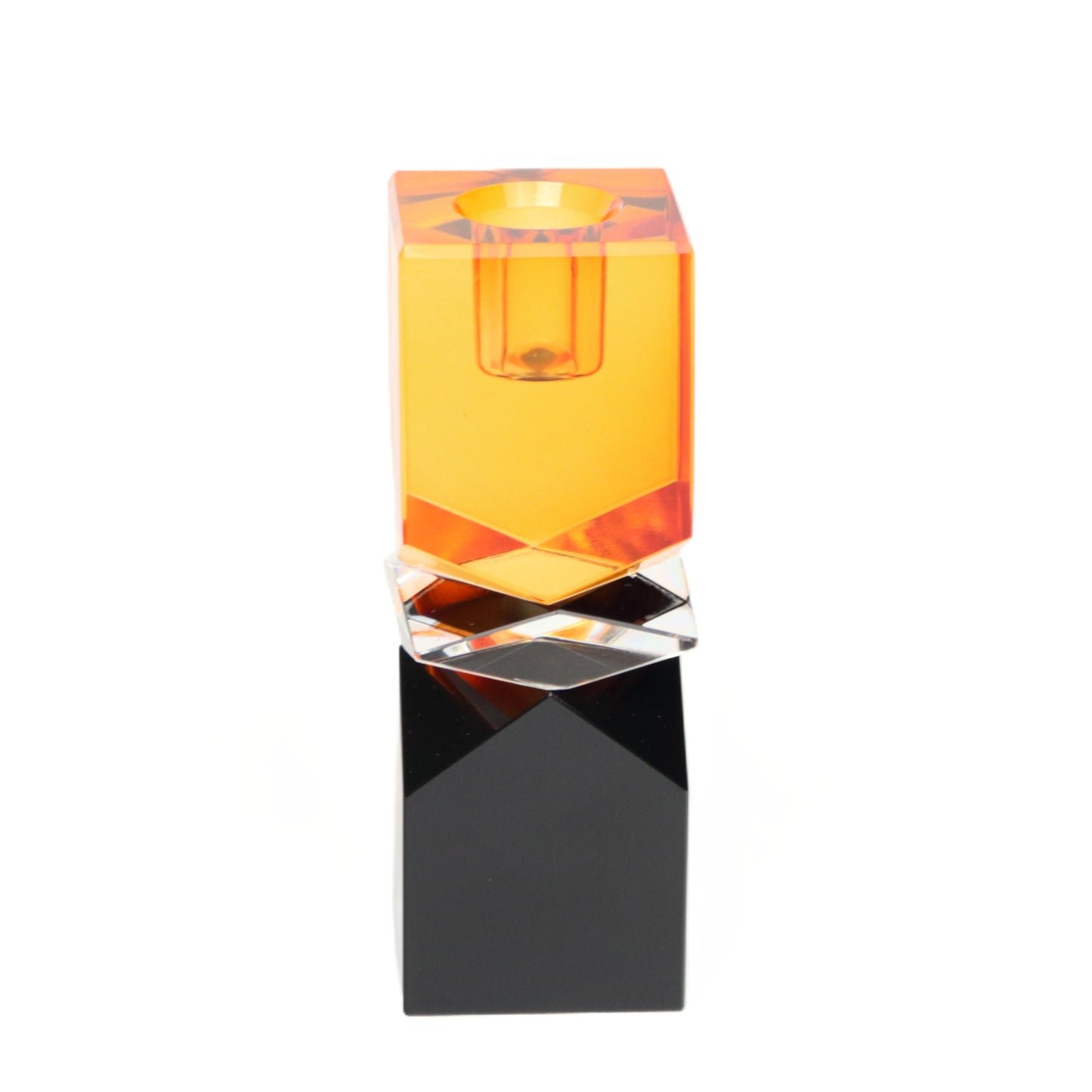 Dark Orange Geometric Candlestick