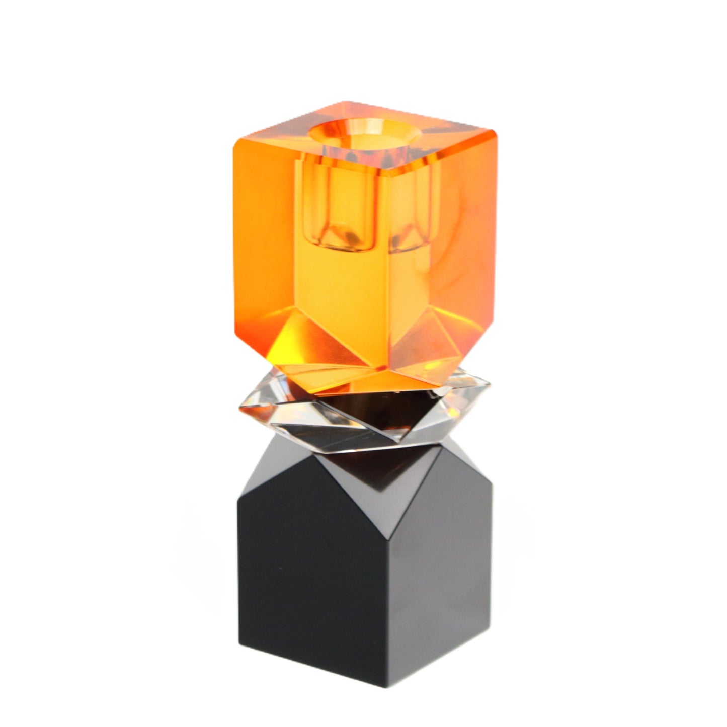 Dark Orange Geometric Candlestick
