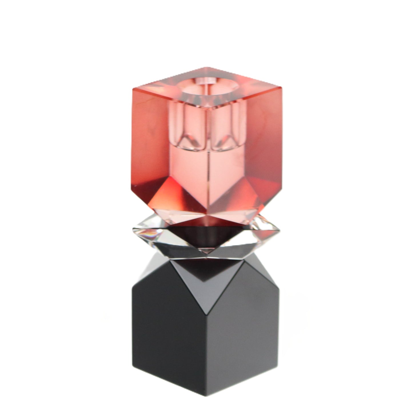 Dark Rose Geometric Candlestick