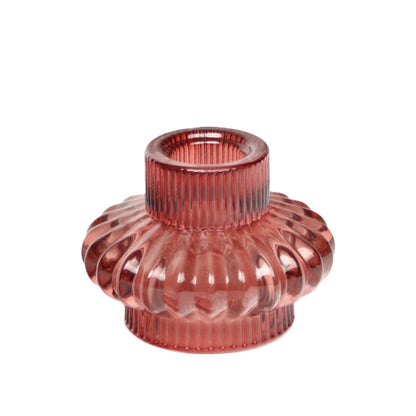 Two way use red candle holder