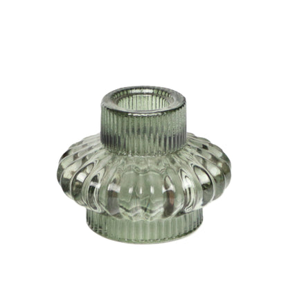 Two way green candle holder