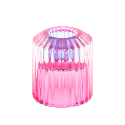 Two tone pink-blue candle hodler