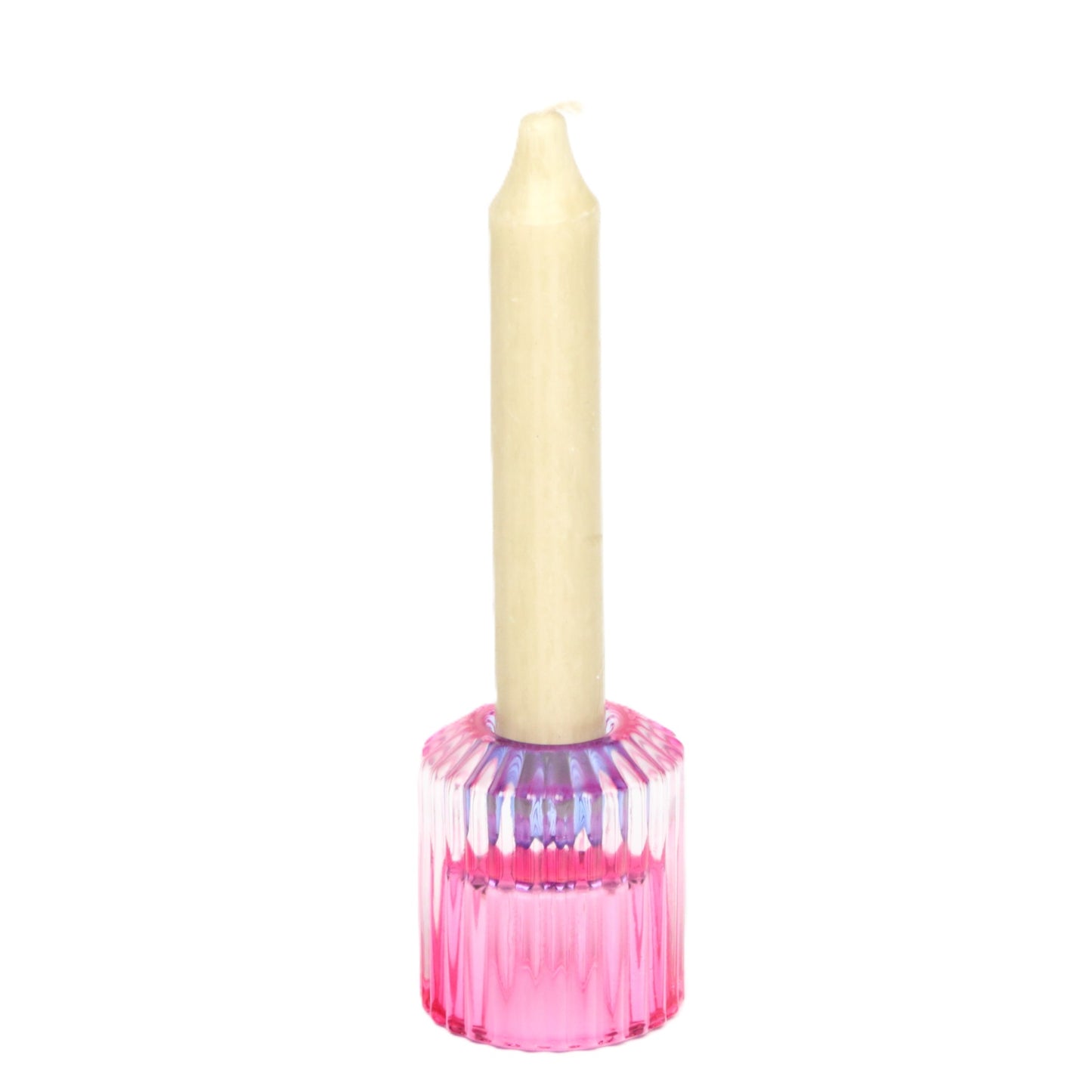Two tone pink-blue candle hodler