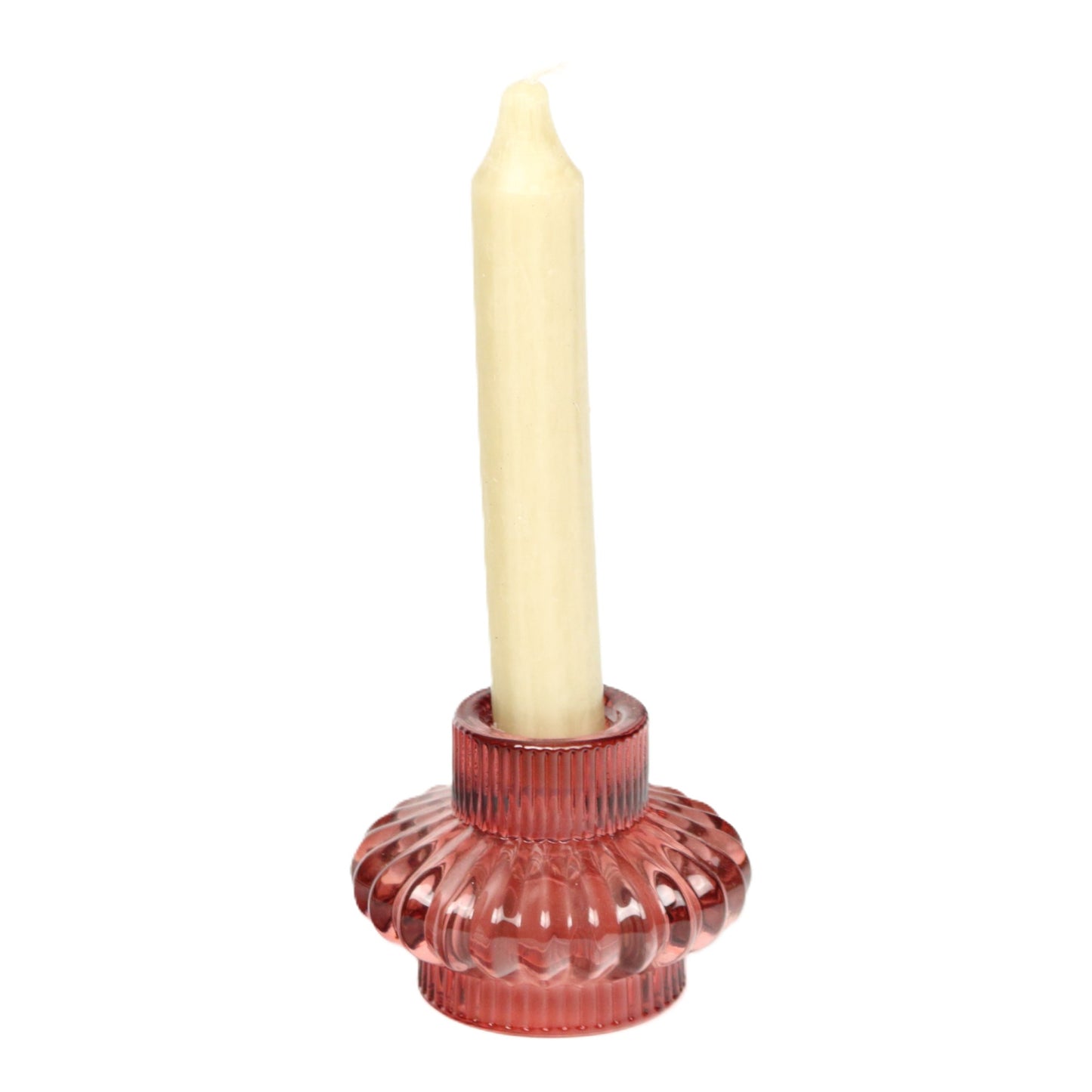 Two way use red candle holder