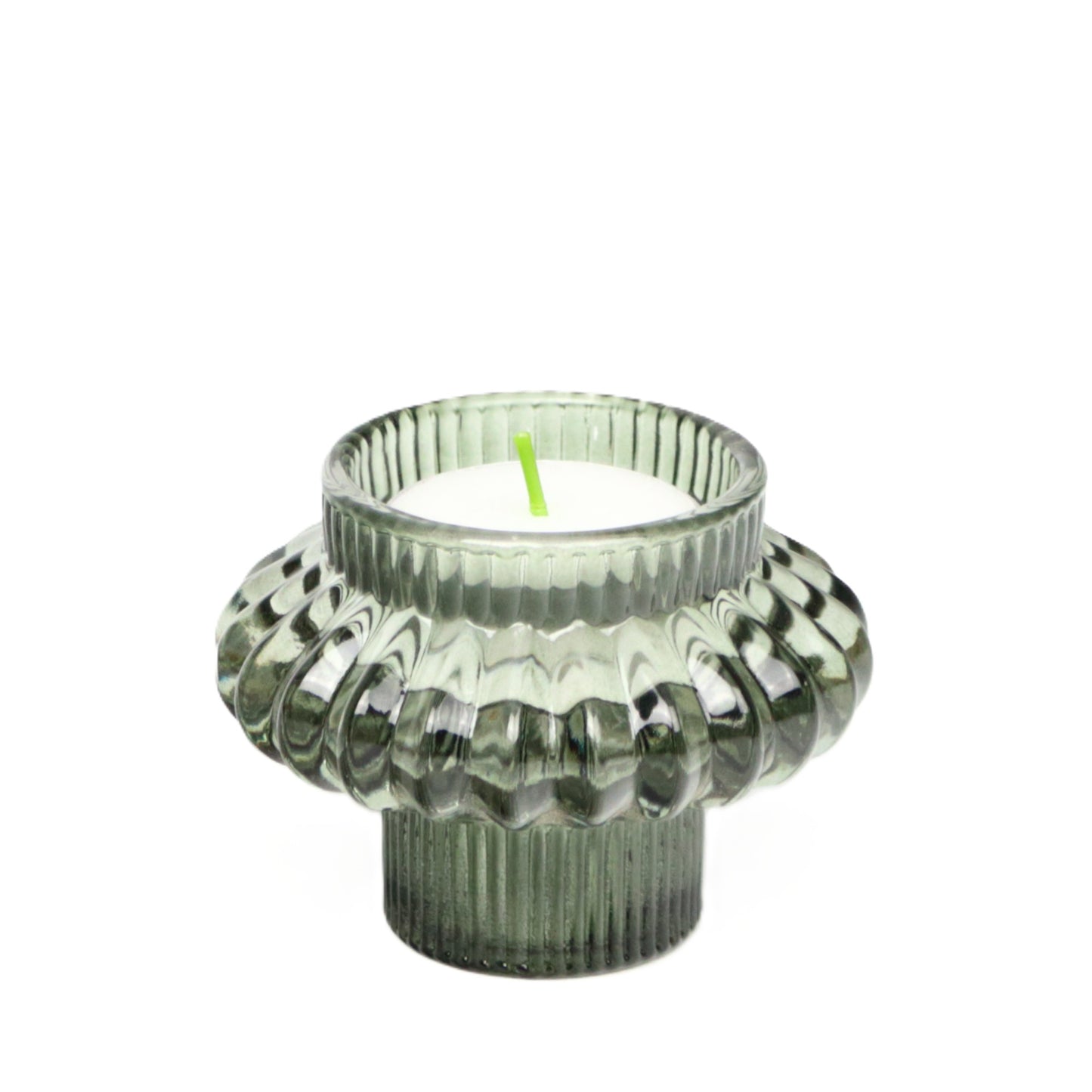 Two way green candle holder