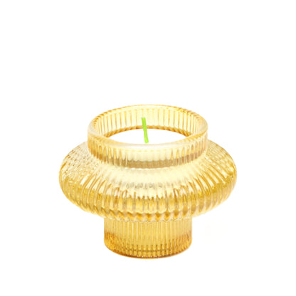 Two way use yellow candle holder
