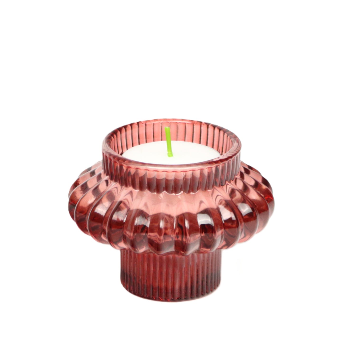Two way use red candle holder