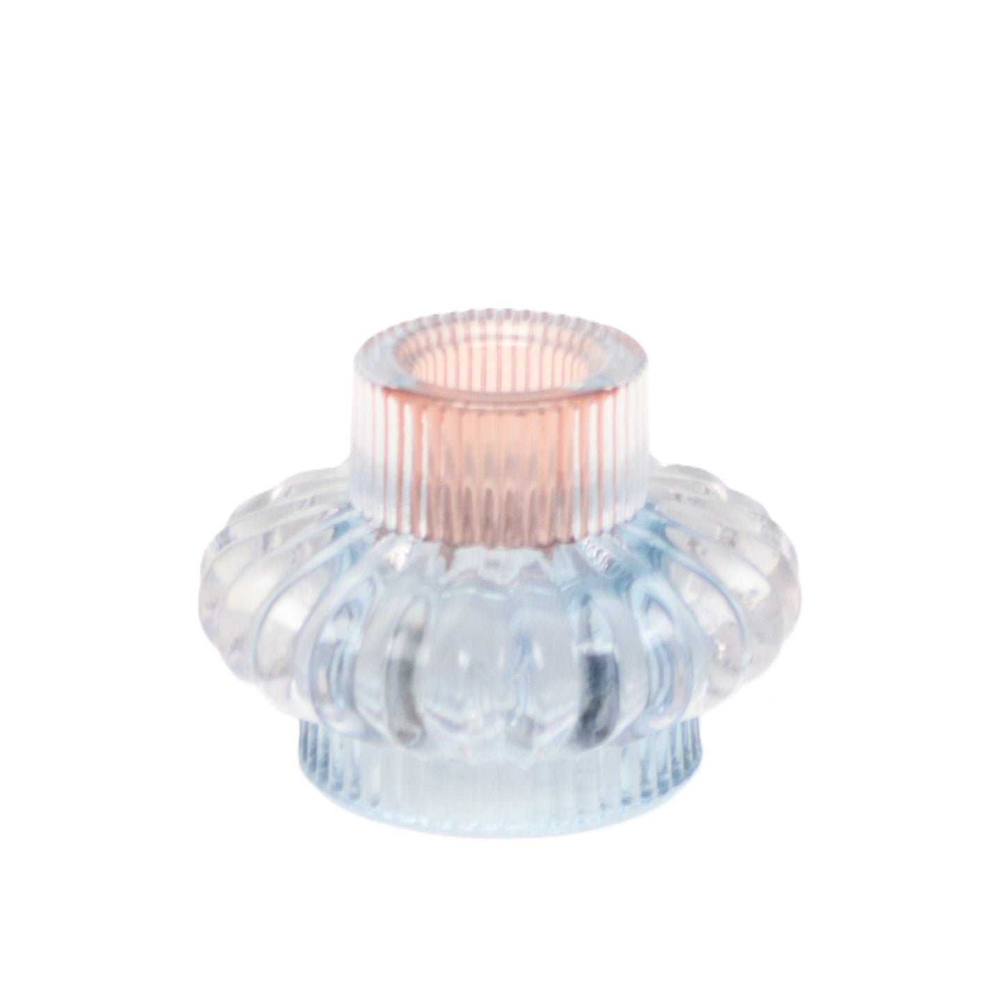 Two tone blue-pink candle hodler