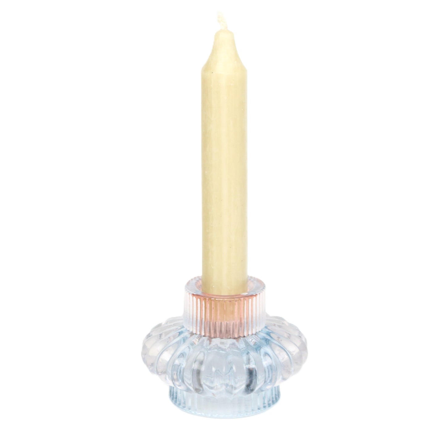 Two tone blue-pink candle hodler
