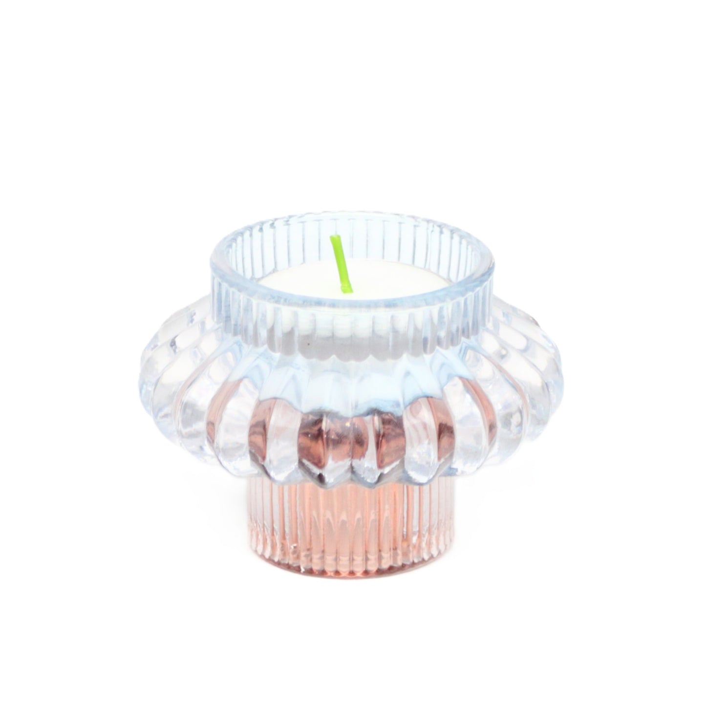 Two tone blue-pink candle hodler