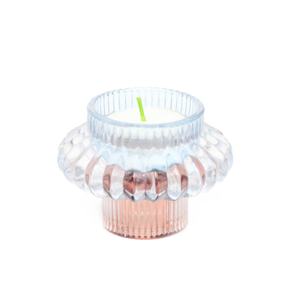 Two tone blue-pink candle hodler