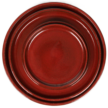 Red Pot Saucer Extra Small int dia 17cm