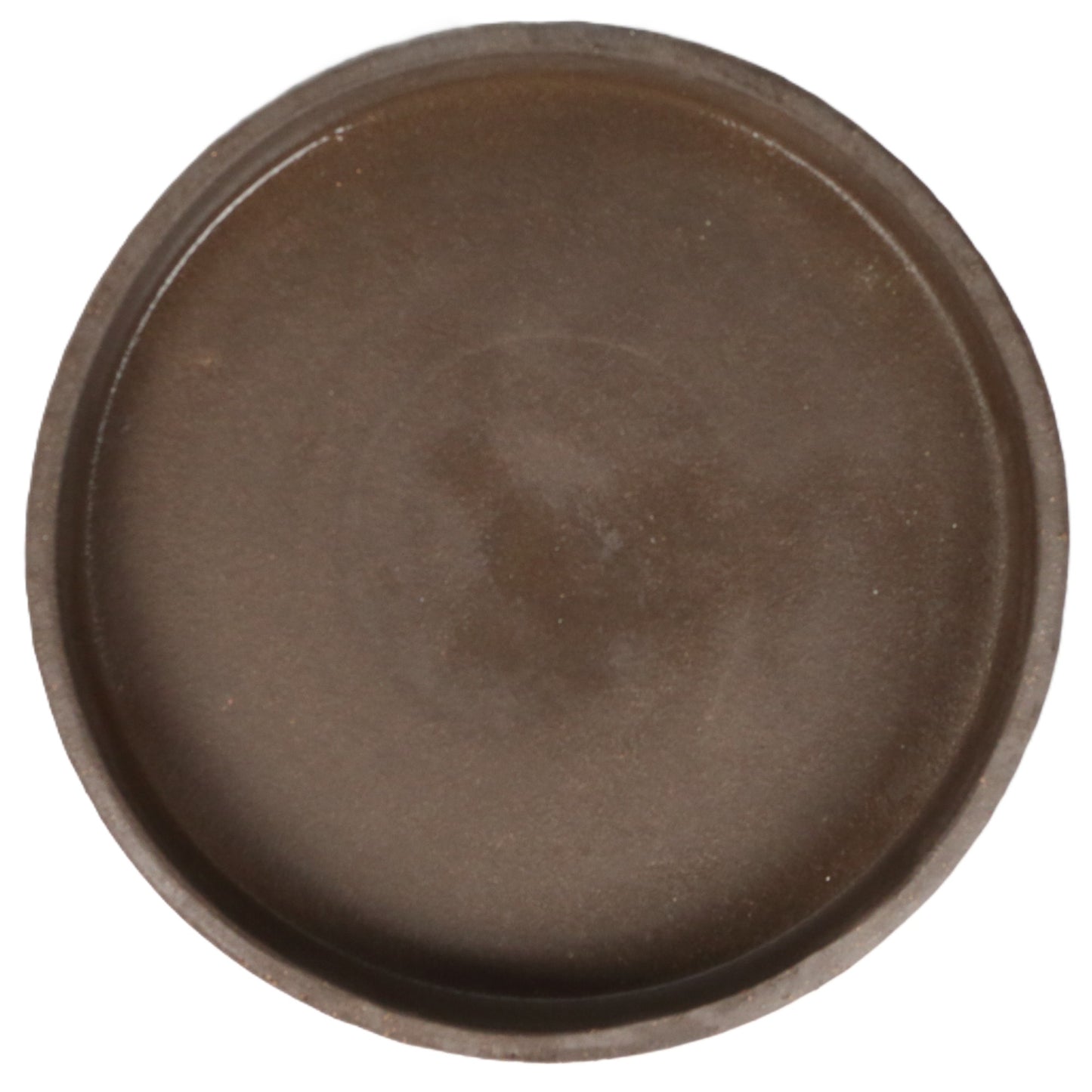 Brown Pot Deep Saucer Large int dia 12cm