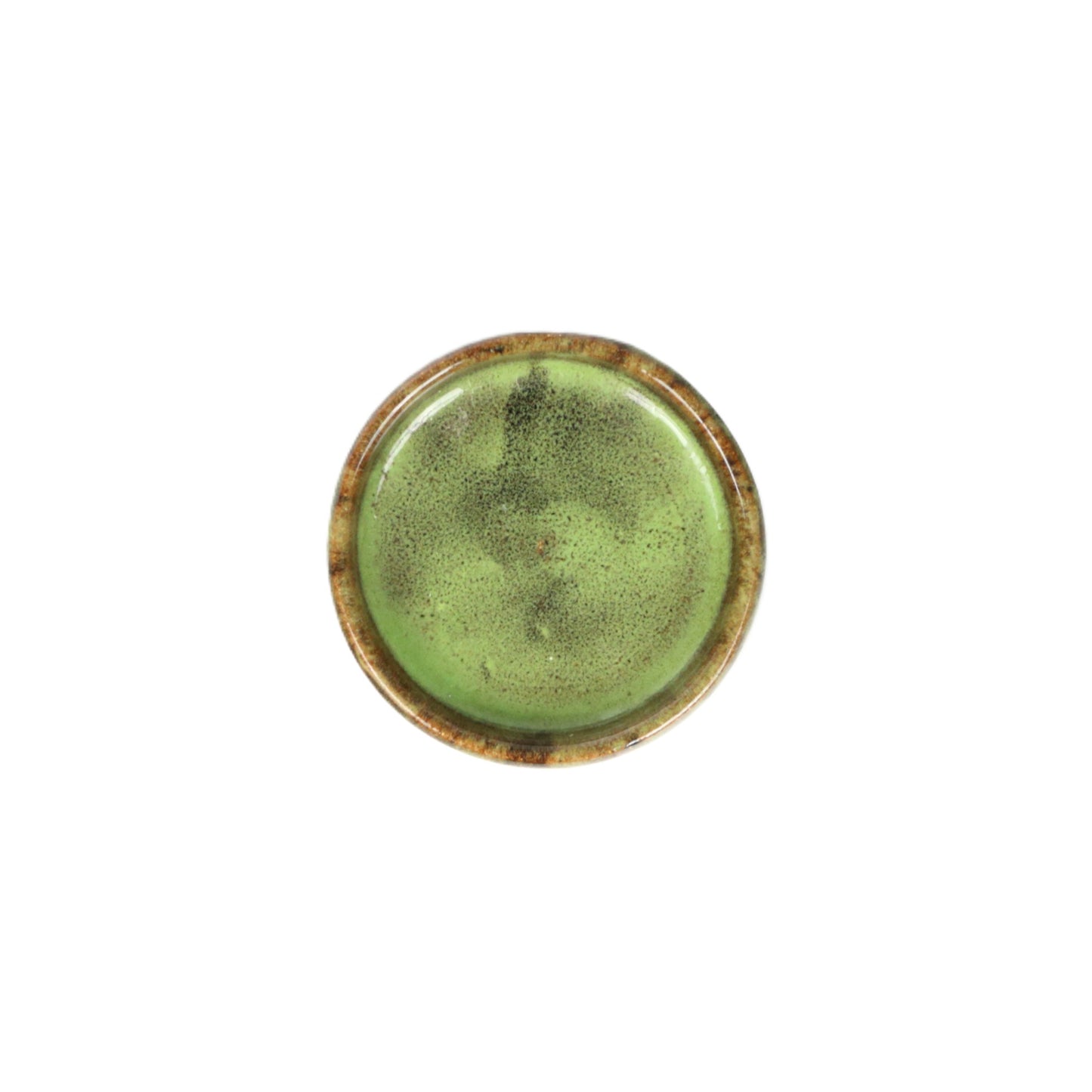 Deep Olive Pot Saucer Extra Small int dia 7.5cm