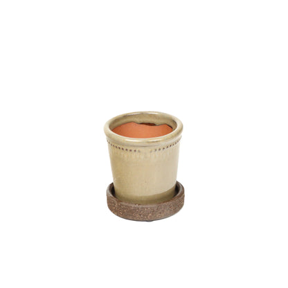 Brown Pot Deep Saucer Small int dia 7cm
