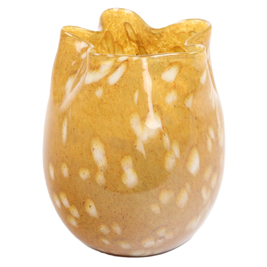 Honey Folded Rim Vase