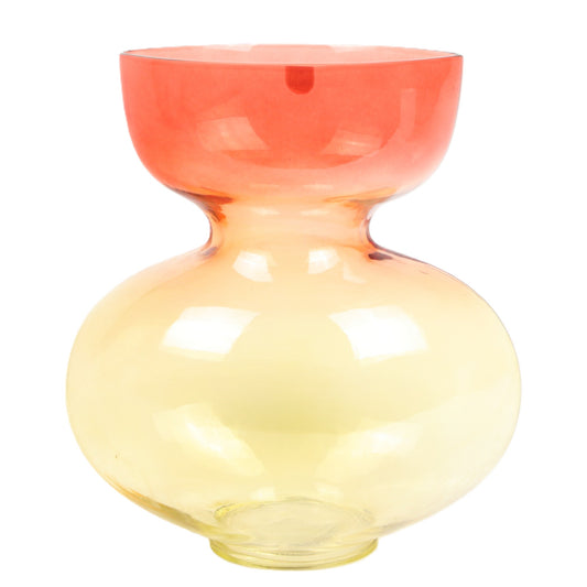 Two Tone Bulbous Vase