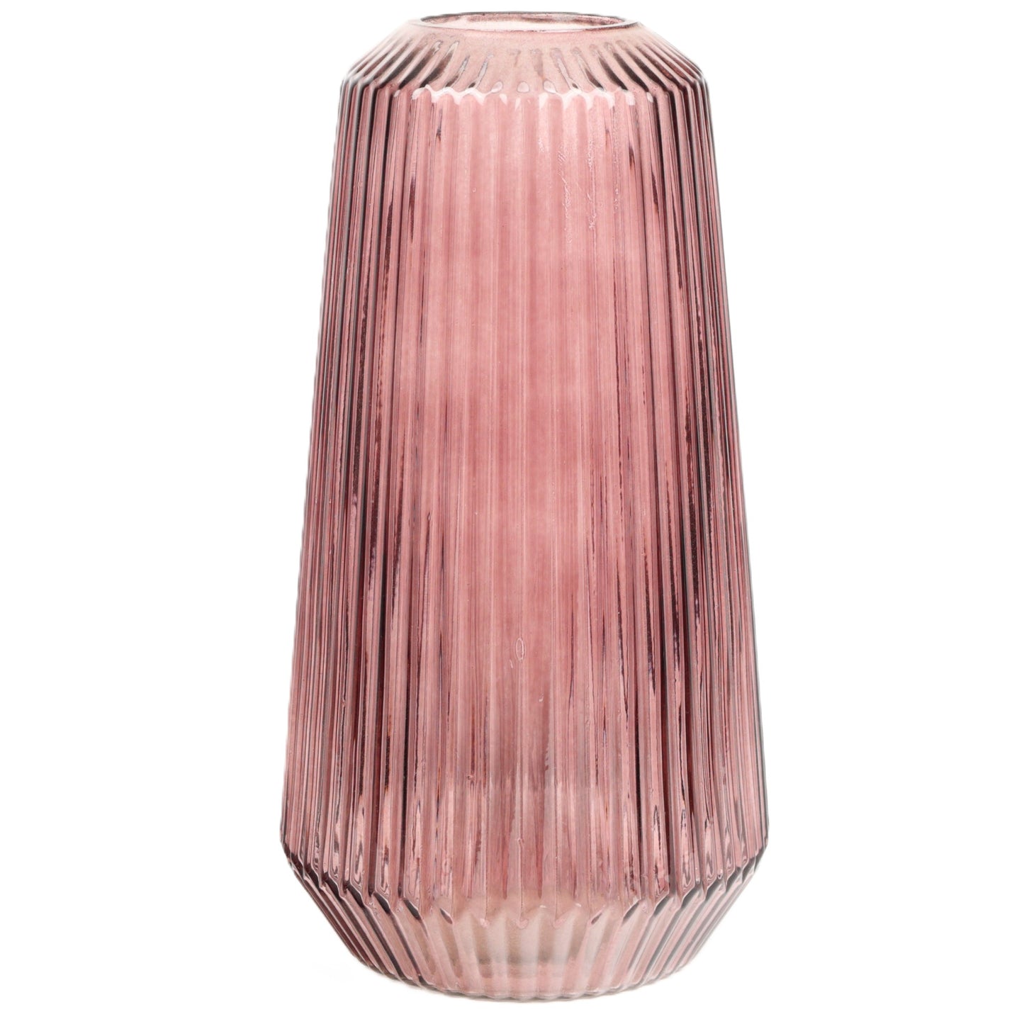 Plum Fluted Cylinder Vase