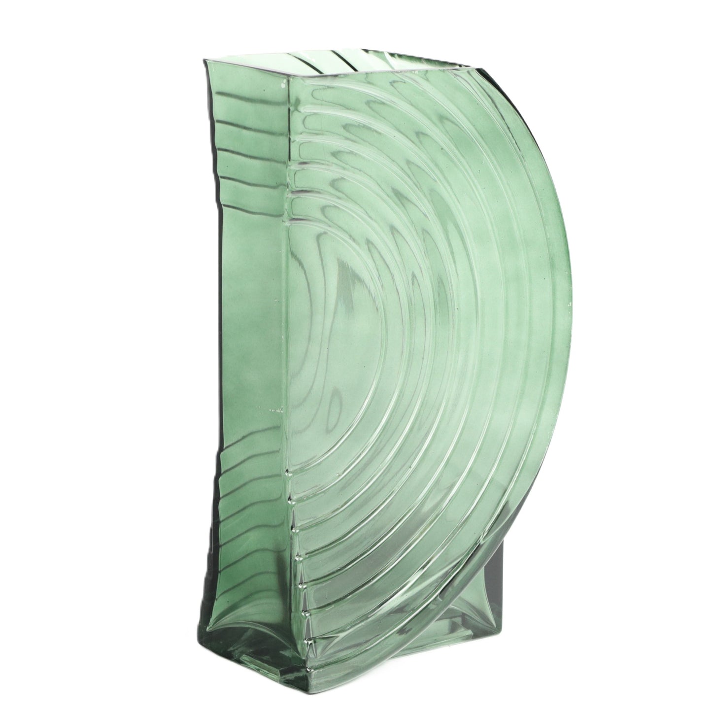Forest Green Half Record Vase