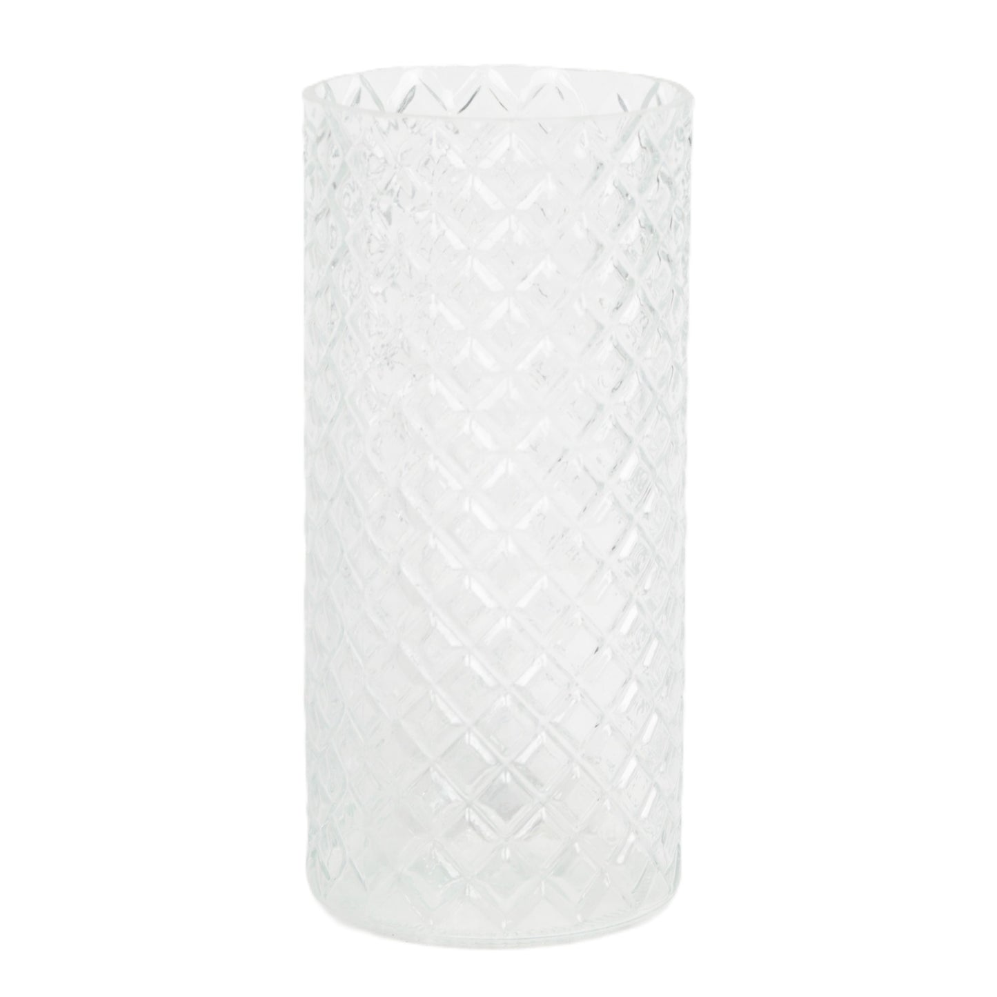 Clear Harlequin Cylinder Vase