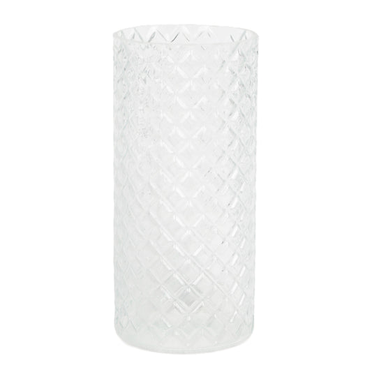 Clear Harlequin Cylinder Vase