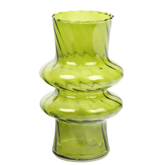 Olive Double Ringed Vase