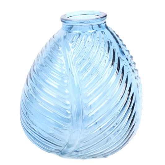 Cornflower Blue Frond Vase