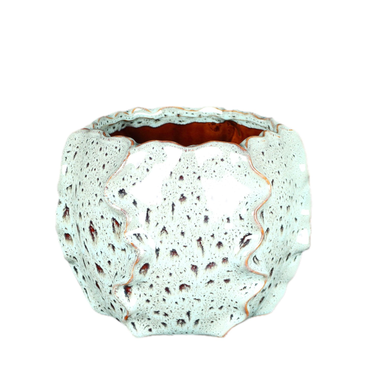 Green Frilly Pot Small