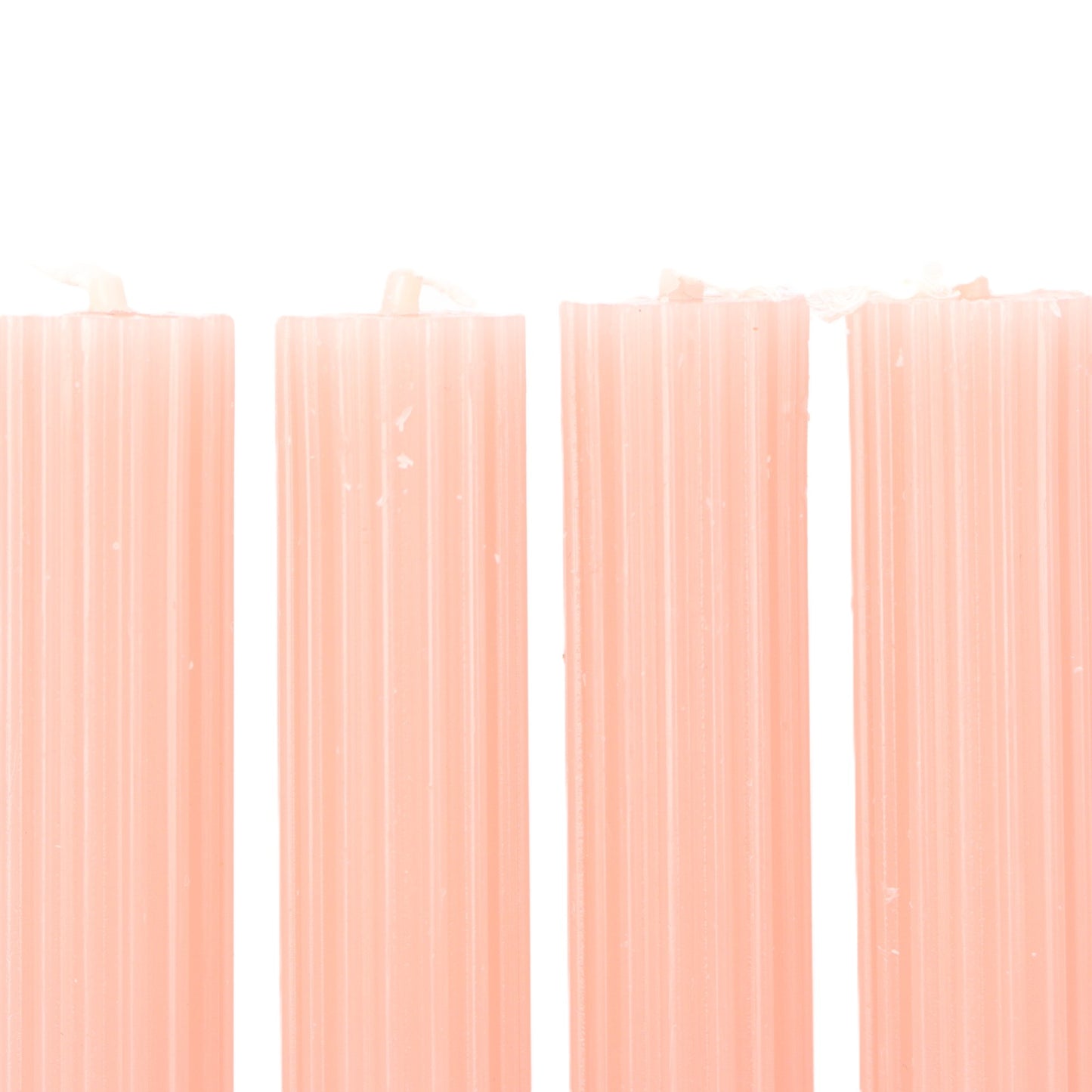 Pink Ribbed Candle