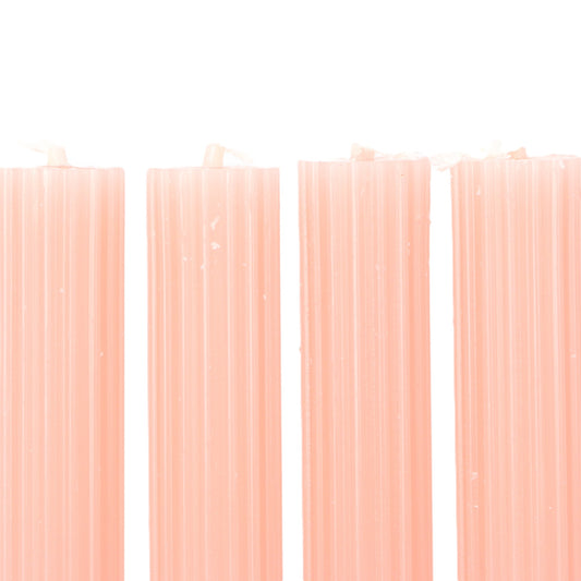 Pink Ribbed Candle