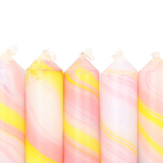 Candyfloss Swirl Marbled Candle