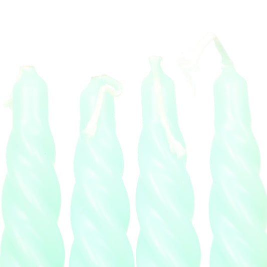 Mint Large Twisted Candle