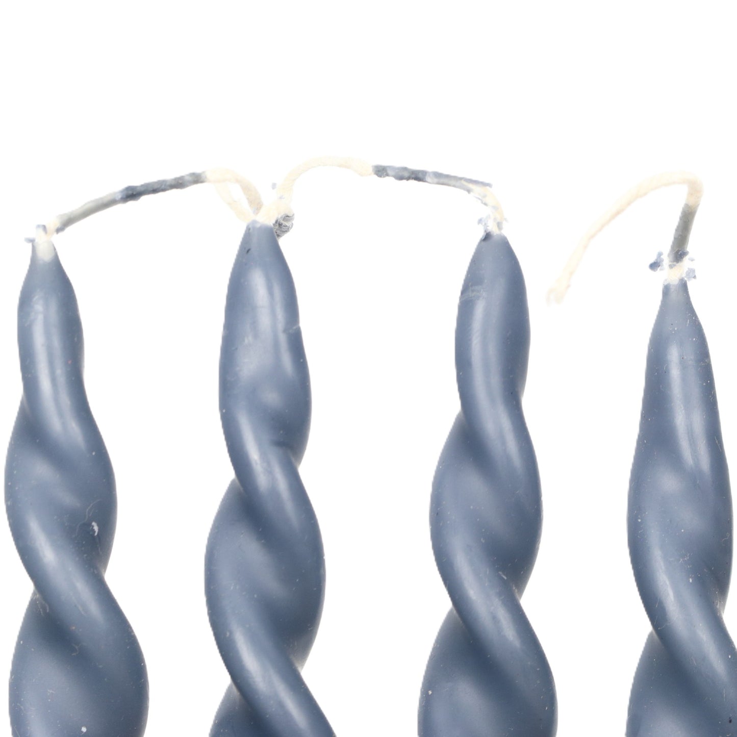 Deep Ocean Blue Large Curly Candle