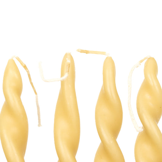 Honey Large Curly Candle