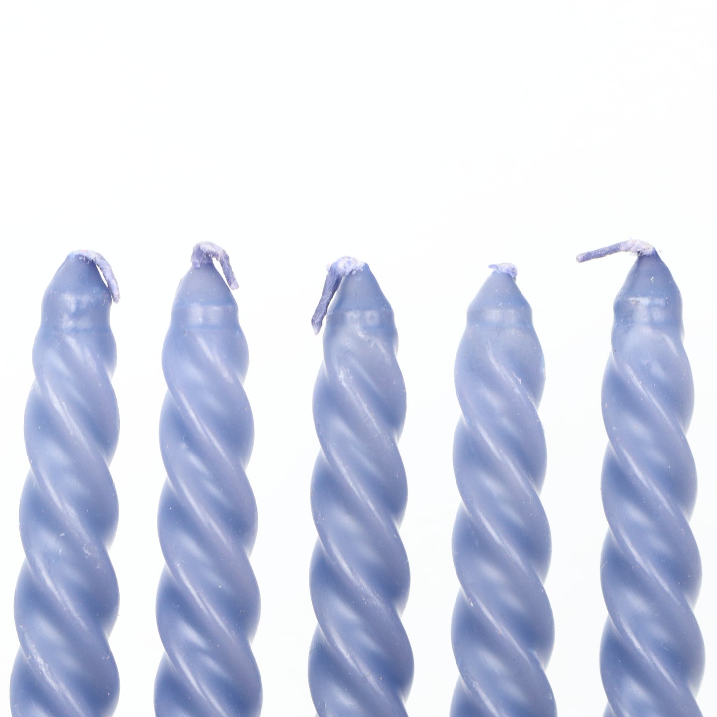 Lavendar Blue Small Twisted Candle