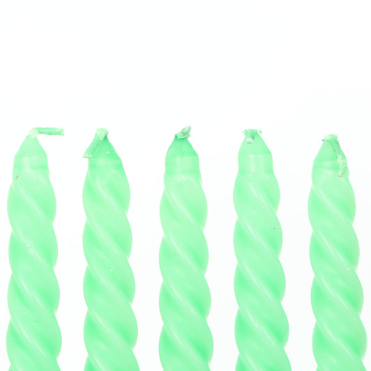 Emerald Green Small Twisted Candle