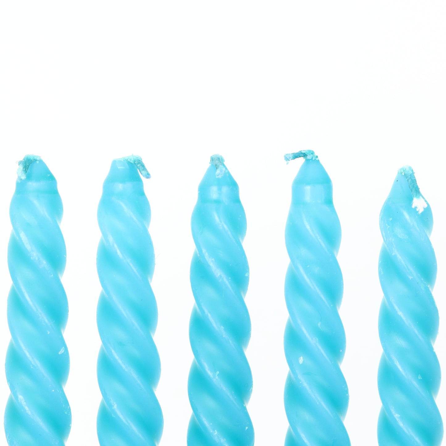 Cerulean Blue Small Twisted Candle